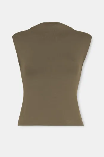 Minimalistička viskozna majica bez rukava 