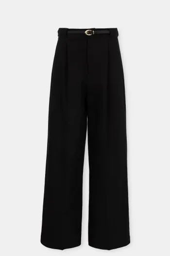 Pantalone širokog kroja sa kaišem 