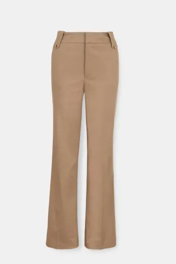 Pamučne pantalone sa naglašenim strukom 