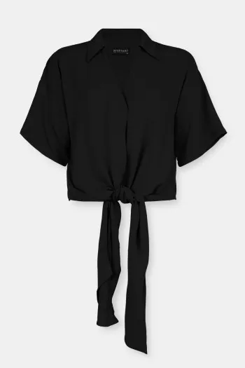 Elegantna bluza sa vezivanjem u struku 