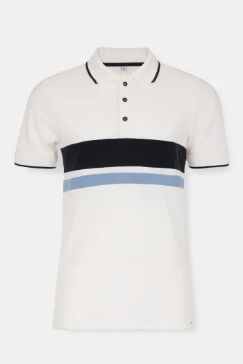 Polo majica sa kontrastnim prugama 
